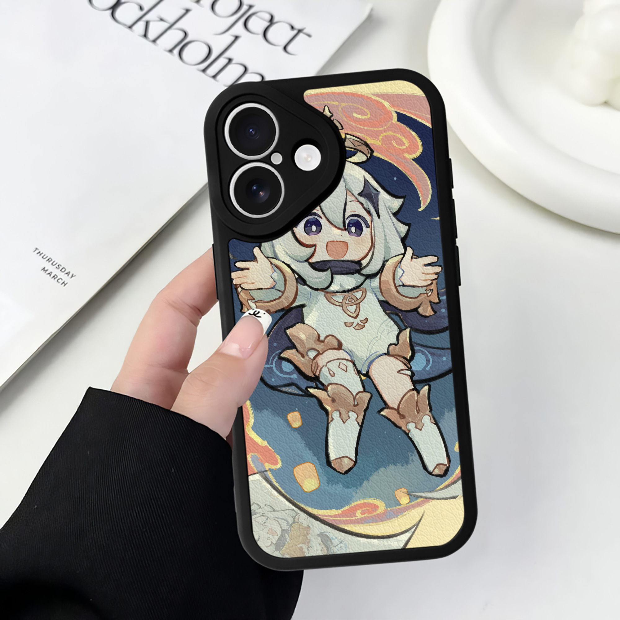 げんし神 genshin 【iPhone 16シリーズ対応】シリコンスマホケース（レザー調） 材質：シリコン